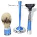 HRTC Men's Shaving Brush | Stylish Aluminum Beard & Makeup Gift | Classic Safety Razor Handle 10x15cm Silver - Buy Online on GoSupps.com