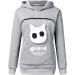 Womens Cat & Dog Long Sleeve Hoodie Sweater with Zipper - Cozy Big Bag Sweatshirt in Gray - Buy Online on GoSupps.com