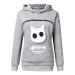 Women Long sleeve sweater hoodies with cats dog big bag cat bag sweater with zipper dog cat bag bag sweatshirt sweater sweaty hoodie women warm long -sleeved shirt cat sweater gray l