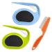 Knotenkamm hair removal tool 2 PCs knot comb Beauty tools pet massage comb for cats combs Shedding Brush Dog Hair pet requirement portable de-filtering comb (blue+green)