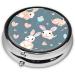 Cute Cartoon Bunny Pill Box - 3 Compartment Portable Organizer for Travel & Purse - International Shipping Available - Buy Online on GoSupps.com