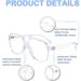 Feizedy Retro 70s 80s Blue Light Filter Glasses for Women & Men - 60mm Blue Light Blocking PC Gaming Glasses with Transparent Frame - Buy Online on GoSupps.com