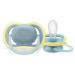 Philips Avent Ultra Air Pacifier 2 Pack - BPA-Free Breathable for 18+ Months Includes Sterilization Box - Light Green/Gray (SCF349/01) - Buy Online on GoSupps.com