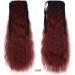 iLUU 90 g Corn Wave Pure Colour 118 # Dark Red Hair Ponytail 22 Inches Long Length Band Hair Extensions Ponytail Synthetic Ponytail Tie Hairpiece Extension - Buy Online on GoSupps.com