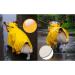 Luccalily Small Yellow Dog Raincoat with Hood | Waterproof Reflective Jacket for Small to Medium Dogs | Adjustable Belly Strap and Lightweight Poncho with Storage Bag - Buy Online on GoSupps.com