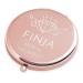 Maverton make -up mirror with engraving - round - double mirror - regular + with enlargement - personalized pocket mirror - travel mirror for handbags - gift for women - rose gold - jewel