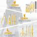 Manicure Pedicure Set 16 PCS Professional Stainless Steel Nail Clippers Grooming Kit - With Luxury Leather Travel Case (Yellow) lemon tree - Buy Online on GoSupps.com