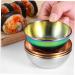 MAGICLULU 8 Pcs Stainless Steel Plate Steel Dipping Bowls Sauce Dipping Bowls Lingerie Stickers Condiment Dish Seasoning Sauce Plate Stainless Steel Flatware Plates Dry Dipping Sauce Pickles 9x9cmx2pcs Assorted Colorx2pcs - Buy Online on GoSupps.com