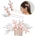 Bridal Hair Comb with Vintage Retro Style: Elegant Leaf Hair Side Comb plus 2 Hair Pins Ideal for Women and Girls on Weddings Parties and Special Occasions - Buy Online on GoSupps.com