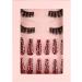Faux Mink Lashes Manga Lashes Natural Look False Eyelashes with French Tip Press On Nails Coffin False Nails Set Full Cover Press On Nails SET71 - Buy Online on GoSupps.com