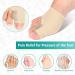 VINGVO Gel Bunion Corrector Toe Straightener - 1 Pair Set for Hallux Valgus Pain Relief - Silicone Separators & Pad - Fleshcolor - Buy Online on GoSupps.com