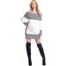 HAPPY MAMA Maternity Bardot Knitted Jumper Dress Pullover Sweater - White 16-18 - Buy Online on GoSupps.com