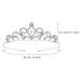 Girls Crystal Tiara Set - Heart Rhinestone Crown Headband for Wedding, Prom, Birthday Party - Buy Online on GoSupps.com