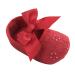 LACOFIA Baby Girls Christening Shoes Infant Crib Shoes Anti-Slip Soft Sole Prewalkers 3-6 Months A Red