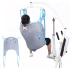 Patient Lift Sling Shape Divided Leg Sling with Head Support Lift Sling for Transfer and Positioning and Lifting Medical Transfer Belt for Elderly Bariatric (Size : S) Small