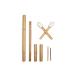 Bamboo Massageset - France Edition 8 Sticks - Made in Italy - Set made of wood for massage relaxation massage bamboo face body therapy stick tool