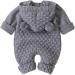 VICROAD Baby Hooded Knitted Rompers 12-18 Months Grey - Unisex Newborn Onesies for Girls and Boys - Buy Online on GoSupps.com