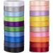 20 Colors Double Faced Polyester Satin Ribbon - 3/8 Wide - 100 Yards - Perfect for Christmas Wrapping, Crafts, Hair Bows, Wedding Decorations - 5 Yard/Roll - Silk Ribbon for Various Projects - Buy Online on GoSupps.com