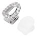 Single Tooth Bling Teeth Accessory Decoration for Halloween Party Show (Single portal silver)