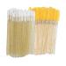 AKOAK 100 Pcs Disposable Lip Brush Eyelash Wand - Lip Gloss Brush Wand for Beauty Eyelash Extension Lipstick Application Wand Makeup Beauty Kit (Yellow)