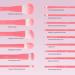 TEXAMO Professional Makeup Brush Set - 15Pcs Pink | Powder, Contour, Blush, Eyeshadow, Eyebrow, Eyeliner, Lip Brushes for Highlighting, Blending, Foundation - Ideal for Beauty Enthusiasts - Buy Online on GoSupps.com