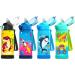 Kids Insulated Water Bottle with Straw - 16oz Stainless Steel, Leak Proof, One-Click Open, Silicone Boot - Airplane & Truck Design - Buy Online on GoSupps.com