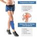 Yosoo Health Gear Compression Shin Splint Calf Support Brace - Adjustable for Torn Calves, Swelling, Sprains, and Bruising - Blue - Buy Online on GoSupps.com