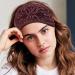 Headbands for Women Ladies Wide Hair Band Boho Floral Print Knot Elastic Running Yoga Head Wrap Hairbands(3 Colors) boho 1 - Buy Online on GoSupps.com