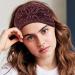 Boho Floral Print Wide Headbands for Women - Elastic Hair Wraps for Running & Yoga (Set of 3 Colors) - Buy Online on GoSupps.com