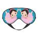 BREAUX Little Ballerina Dancing Girl Print Double Sided Eye Mask Blackout Eye Mask All Night Sleep Eye Mask for Women Men