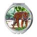 YENDOSTEEN Mirror Compact Mirror animal big cat grass pocket mirror portable mirror