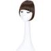 Medium Brown Clip In Bangs Hair Extensions - Thick Straight Neat Front Bangs Fringe for Women - Buy Online on GoSupps.com
