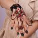 Kercisbeauty Ruby Red Gemstones Tassel Hand Harness with Finger Ring - Vampire Hand Jewelry for Women (Style 1) - Buy Online on GoSupps.com