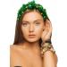 Green Vintage Rhinestone Pearl Knotted Headband Elastic Fashion Green Wide Headbands St.Patrick's Day Headband for Women Girls Hair Accessories - Buy Online on GoSupps.com