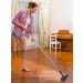 KNFFSAAJL Long Handle Scrub Brush 3 in 1 Tub Tile Scrubber with 46 inches Extendable Long Handle Stiff Bristle Shower Scrubber with 360 Degree Rotatable Head Wiper Strip Replaceable Sponge Head for Wa Blue dual - Buy Online on GoSupps.com