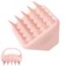 Aiqinu scalp massage brush silicone head massage brush shampoo hair brush with a soft silicone head for peeling and head massage pink