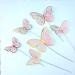 22PCS Pink Butterfly Cupcake Toppers & 1 Gold Happy Birthday Cake Topper Set - Ideal for Girls, Women, Weddings - Party Food Decor Supplies - Buy Online on GoSupps.com