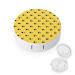 Yellow Bees Pattern Round Case For Contact Lens Kit Storage Box with Mirror Printed