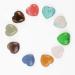 HOVIN 10 PCS Gemstones Rose Quartz Crystals Stones Heart Lucky Stones Healing Stones Set 25mm 2.5cm