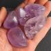 Natural Crystal Rough Natural Quartz Crystal 100g Natural Stones and Crystals Violet Amethyst Quartz Crystal Polished Tumbled Stone Specimen for Home Decoration Home Office Decor