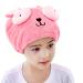 Hair turban children cartoon hare headscarf wrap turban girls women elastic hair towel quick -drying sucking towel thickened soft shower hood hair dryer hair towel for short long hair pink