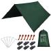 KALINCO Waterproof Camping Tarp, 10X12FT Hammock Rain Fly Tent Tarp, Multifunctional Tent Footprint, Lightweight and Compact for Backpacking, Hiking (Green-10X12FT)