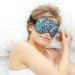 Buy Blue Leopard Zebra Print Sleep Mask - Soft Light-Blocking Eyeshade for Women | Adjustable Strap Blindfold for Travel & Relaxation - Buy Online on GoSupps.com