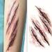 5 Pcs Halloween Zombie Scars Tattoos Fake Scab Bloody Makeup Terror Wound Scary Blood Injury Sticker - Buy Online on GoSupps.com
