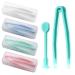 4 Pack Contact Lens Remover and Inserter Tool for Soft Lenses Portable Contact Lens Applicator with Tweezers Storage Case Suction Stick Handler with Soft Tip for Travelling