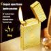 Classic Soft Flame Side Pulley Ignition Metal Body Butane Torch Lighter Refillable Gas Adjustable Flame Lighter Suitable for Cigar Candle Outdoor Camping BBQ Gift for Men(Black2) - Buy Online on GoSupps.com