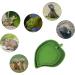 Jagowa Leaf-Shaped Reptile Food & Water Bowls - Set of 2 2-Sizes Plastic Feeder & Drinking Bowls for Moriya Corn Snakes & Crawling Pets in Green - Buy Online on GoSupps.com