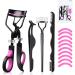 Lash Curler Kit Eyelash Curler Eyebrow Comb Long Lasting Curled Lashes Built Metal Lash Curler&Lash Brush Easy-to-Use Cosmetic Too for Women Girl