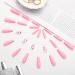 Aksod Pink Gradient Press on Nails with Butterfly Glitter Long Square Coffin False Nails for Women and Girls - Buy Online on GoSupps.com