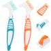 Healvian Travel Toothbrush Set | Compact Toothpaste & Prosthesis Cleaning Brush with Case - Perfect for On-the-Go Dental Care - Buy Online on GoSupps.com